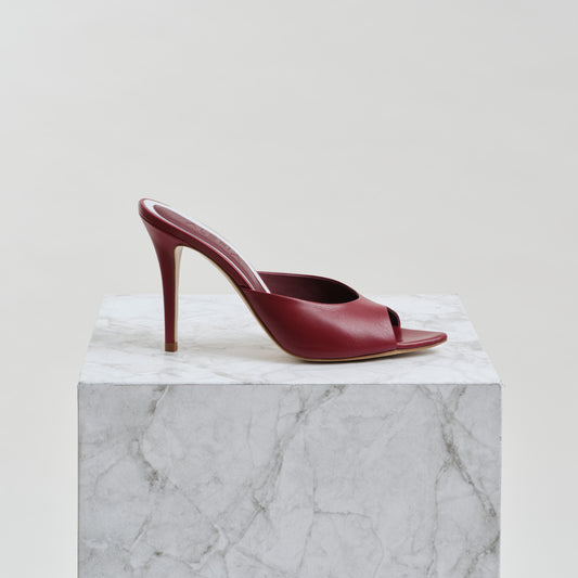 high heel burgundy mule
high heel red mule
red high heels
high heel red mule
red heels
woman's red shoes
woman's red heels
red shoes
red mules
red mules
wedding shoes
red bridal shoes
bridal heels
bridesmaid shoes