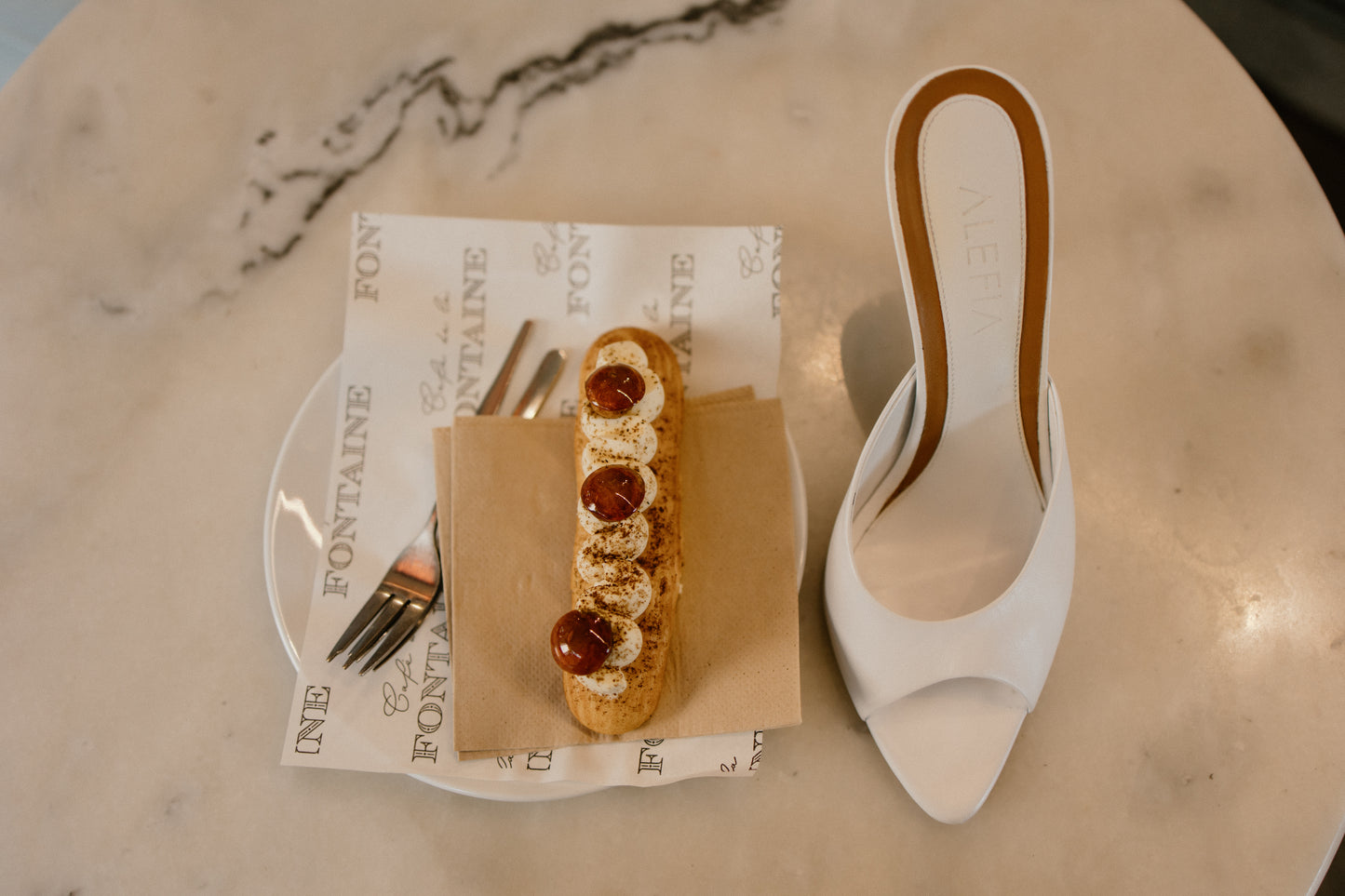 Stephanie Mule Bianco White